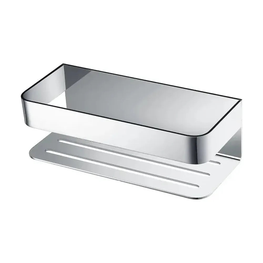 Jabonera frontal rectangular con un diseño elegante fabricada en acero inoxidable Mayura de Imex Imex