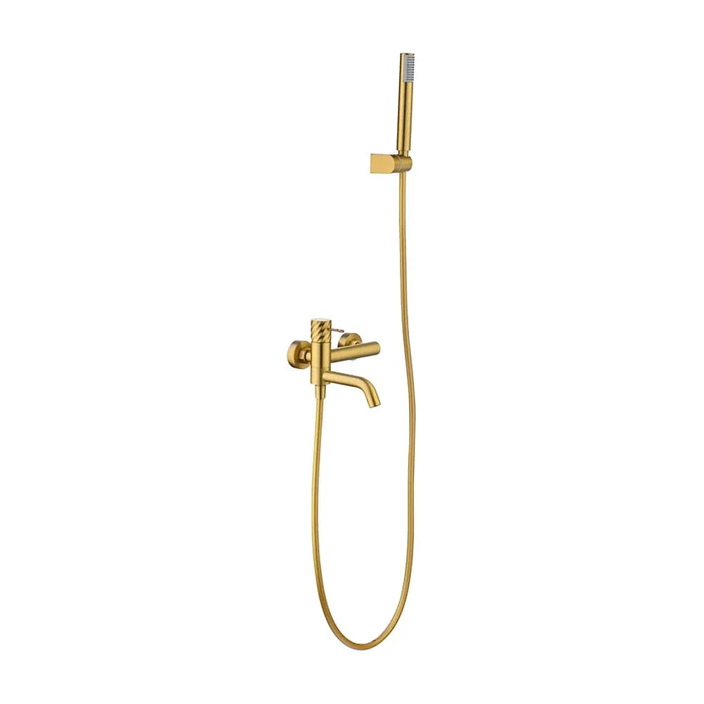 Kit baño/ducha monomando Bless oro cepillado Imex Imex