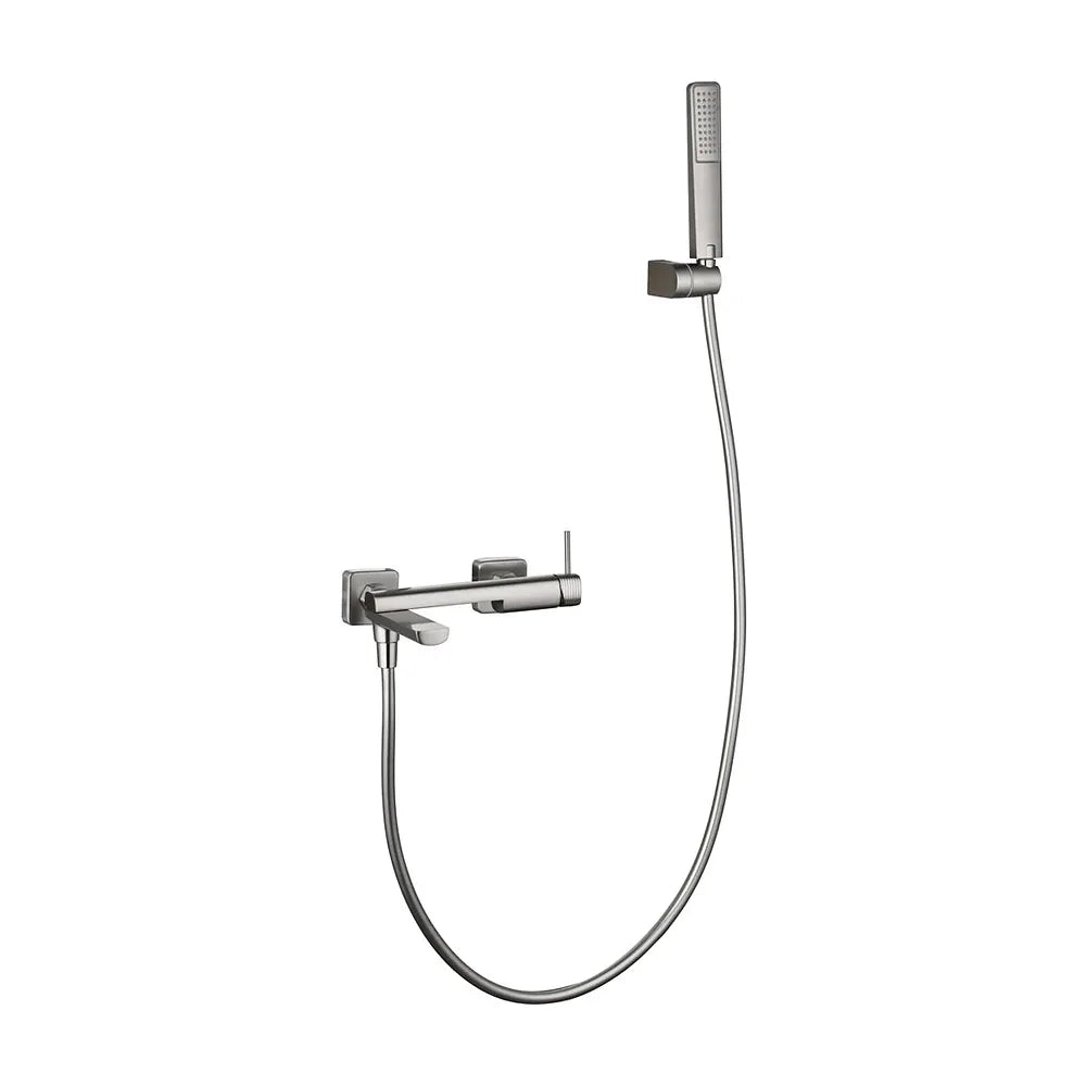 Vista trasera o instalación de Kit baño/ducha monomando Firenze níquel cepillado Imex
