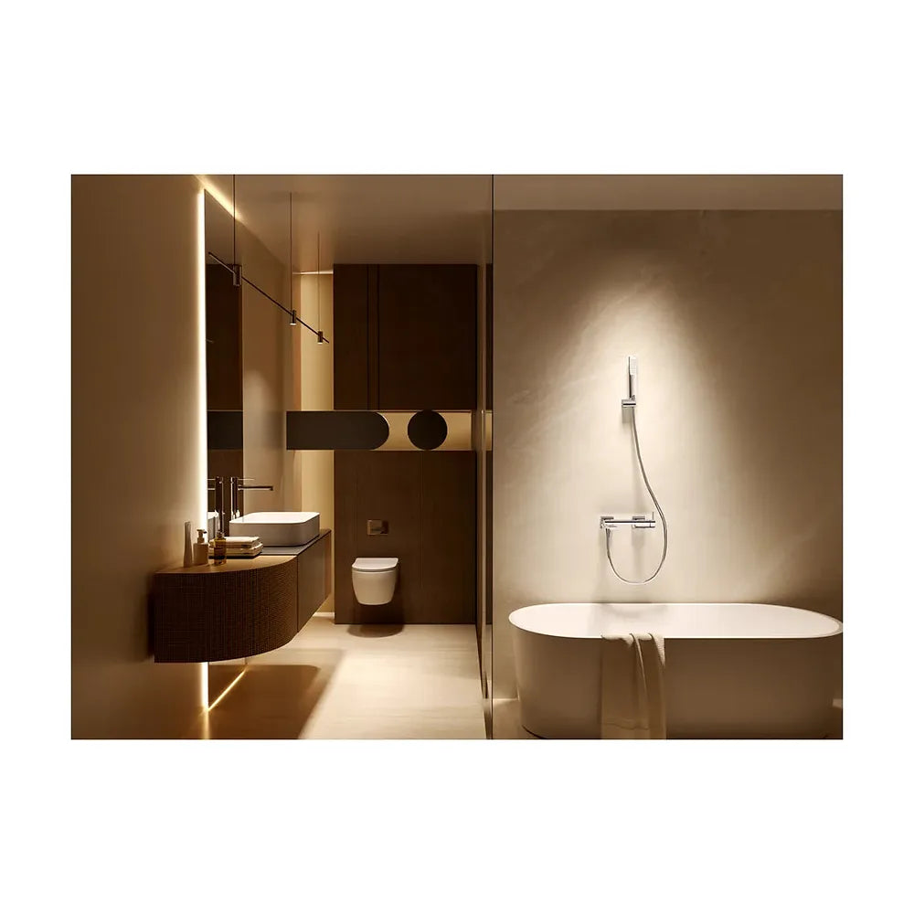 Plano de medidas y cotas técnicas de Kit baño/ducha monomando Toscana negro mate Imex