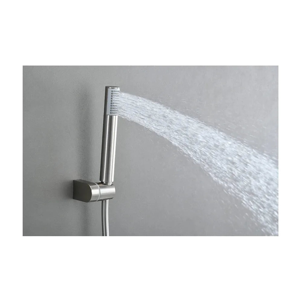 Detalle de acabado y materiales de Kit baño/ducha termostatico Monza níquel cepillado Imex