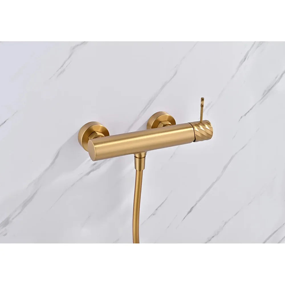 Plano o detalle técnico de Kit ducha monomando Bless oro cepillado Imex (vista 3)