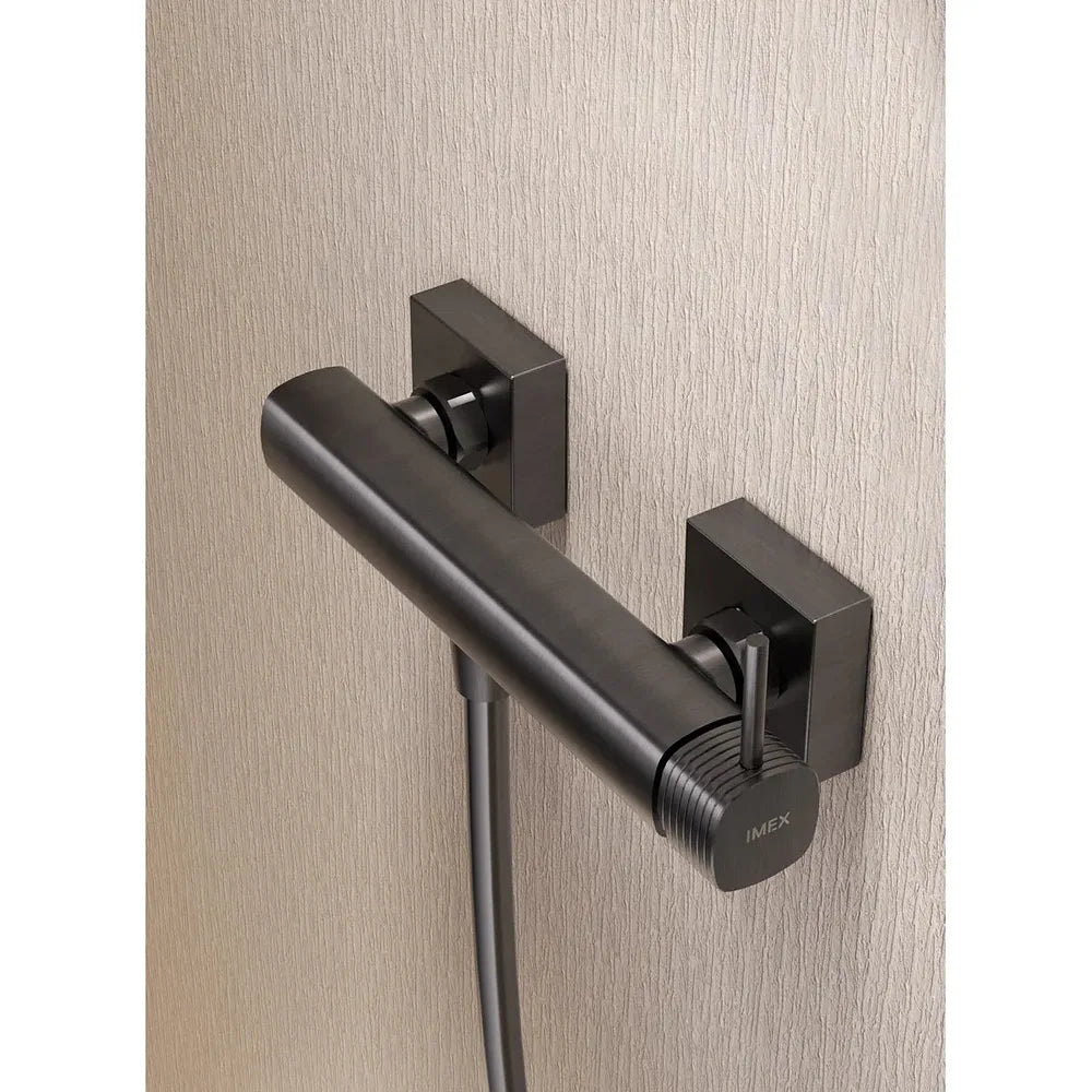 Plano o detalle técnico de Kit ducha monomando Firenze oro rosa cepillado Imex (vista 4)
