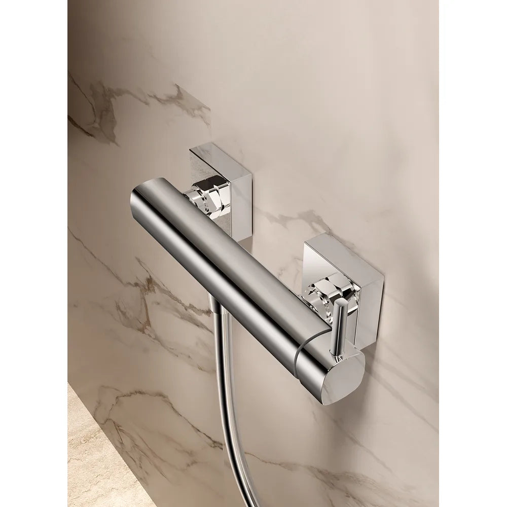 Plano o detalle técnico de Kit ducha monomando Toscana black gun metal Imex (vista 3)