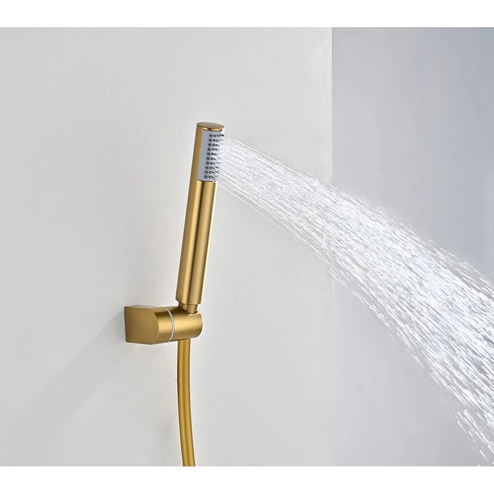Plano o detalle técnico de Kit ducha termostático Bless oro cepillado Imex (vista 5)