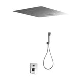 Single lever wall mounted shower kit with extra flat chrome finish showerhead Sumatra by Imex