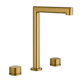IMEX FIRENZE BRUSHED GOLD TWO-HANDLE HIGH-ARC WASHBASIN