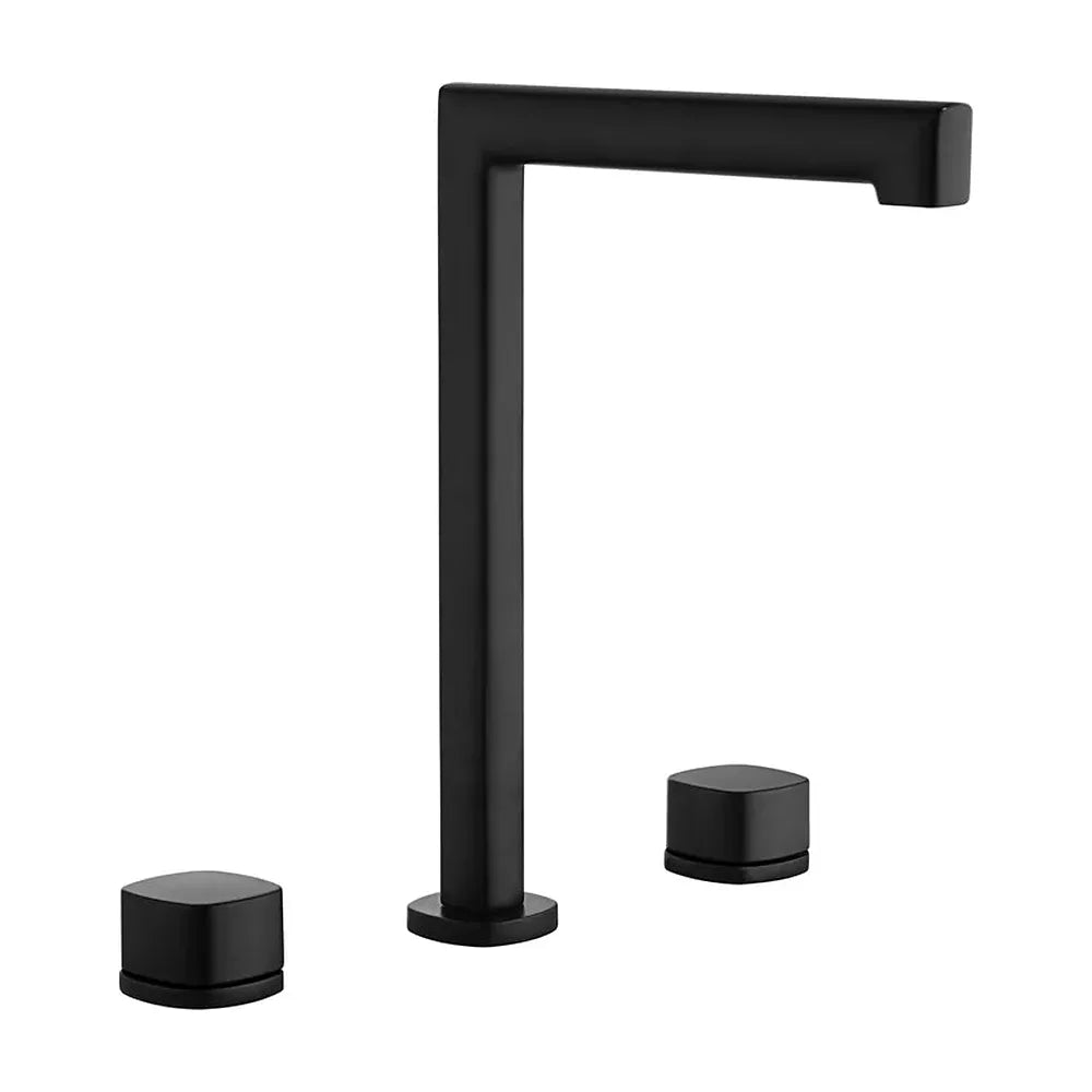Lavabo bimando sobreencimera caño alto Toscana negro mate Imex Imex