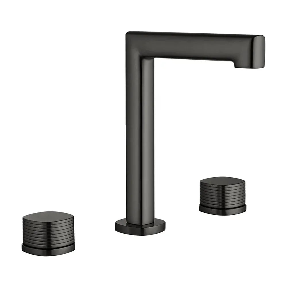 Lavabo bimando sobreencimera caño bajo Firenze black gun metal Imex Imex