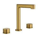 IMEX FIRENZE BRUSHED GOLD TWO-HANDLE COUNTERTOP BASIN WITH LOW SPOUT