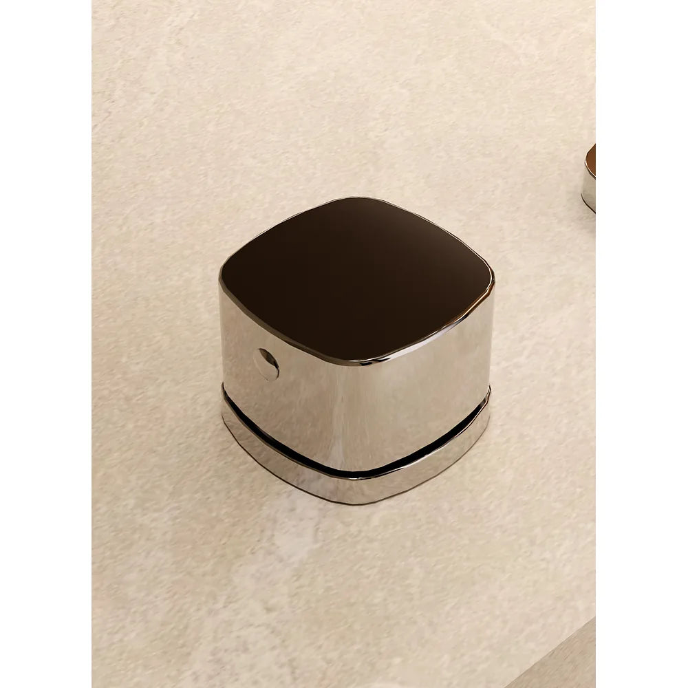 Plano o detalle técnico de Lavabo bimando sobreencimera caño bajo Toscana negro mate Imex (vista 3)