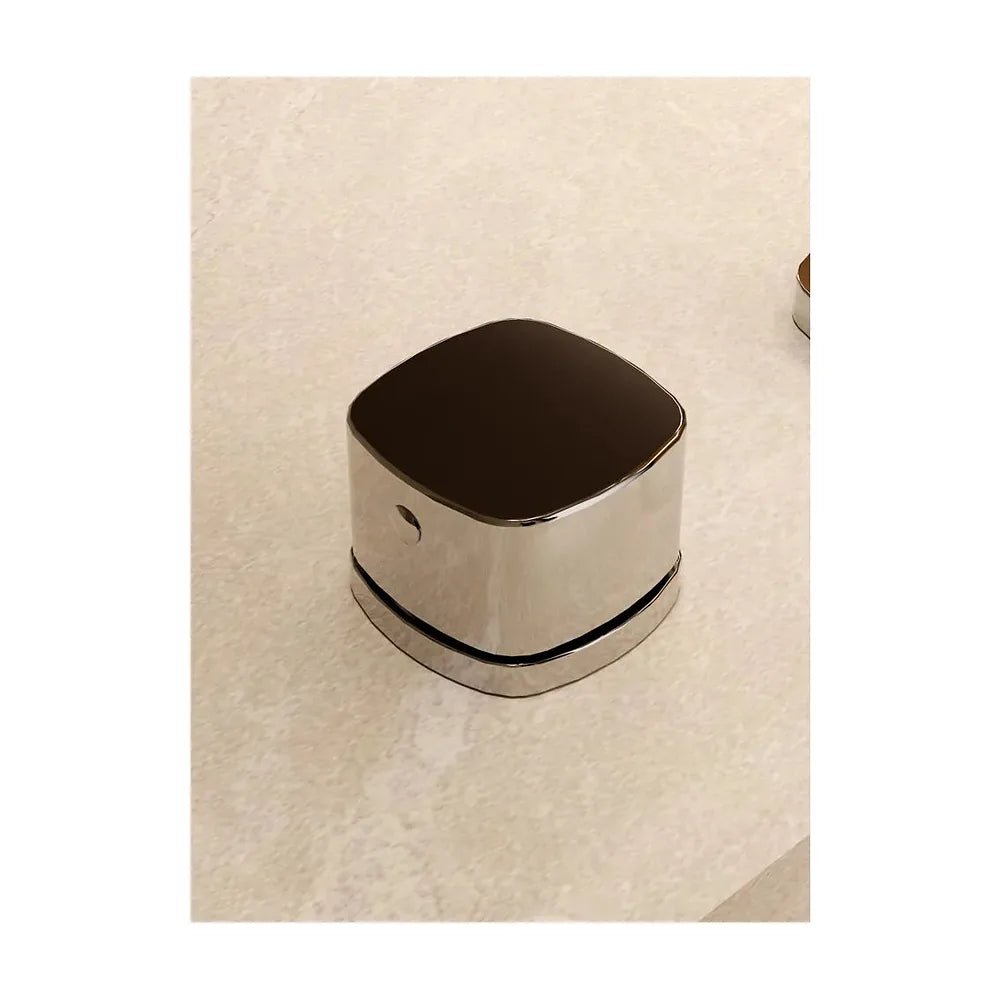 Vista trasera o instalación de Lavabo bimando sobreencimera caño bajo Toscana oro cepillado Imex