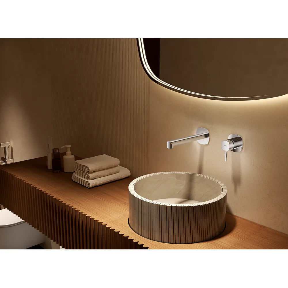 Plano o detalle técnico de Monomando empotrado lavabo Toscana oro cepillado Imex