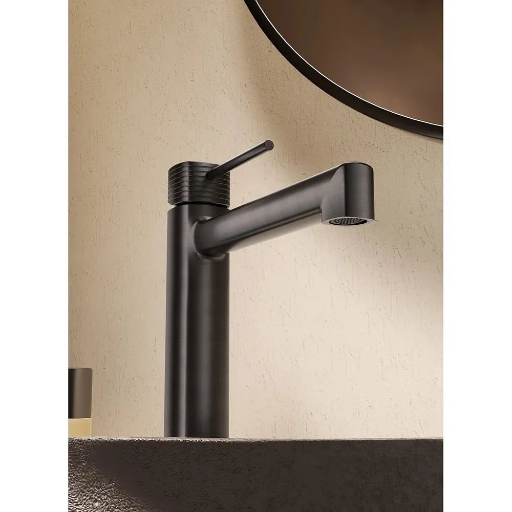 Plano o detalle técnico de Monomando lavabo alto Firenze black gun metal Imex (vista 4)