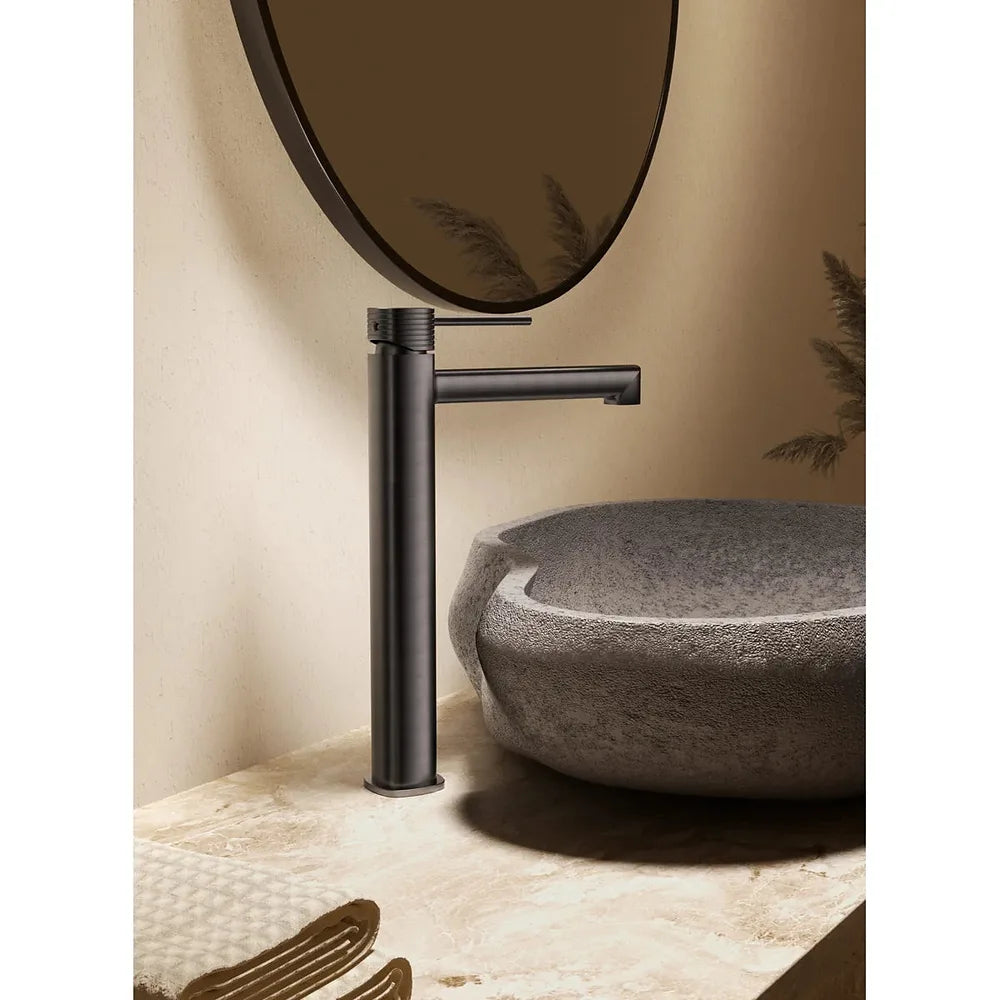 Plano o detalle técnico de Monomando lavabo alto Firenze oro rosa cepillado Imex (vista 3)
