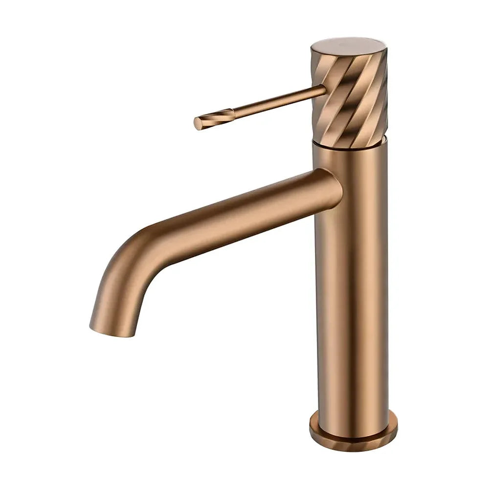 Monomando lavabo Bless oro rosa cepillado Imex Imex