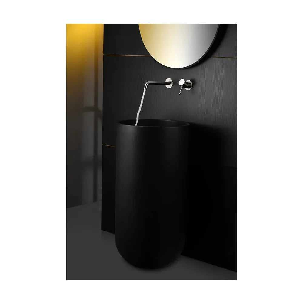 Detalle de acabado y materiales de Monomando lavabo empotrado Monza níquel cepillado Imex