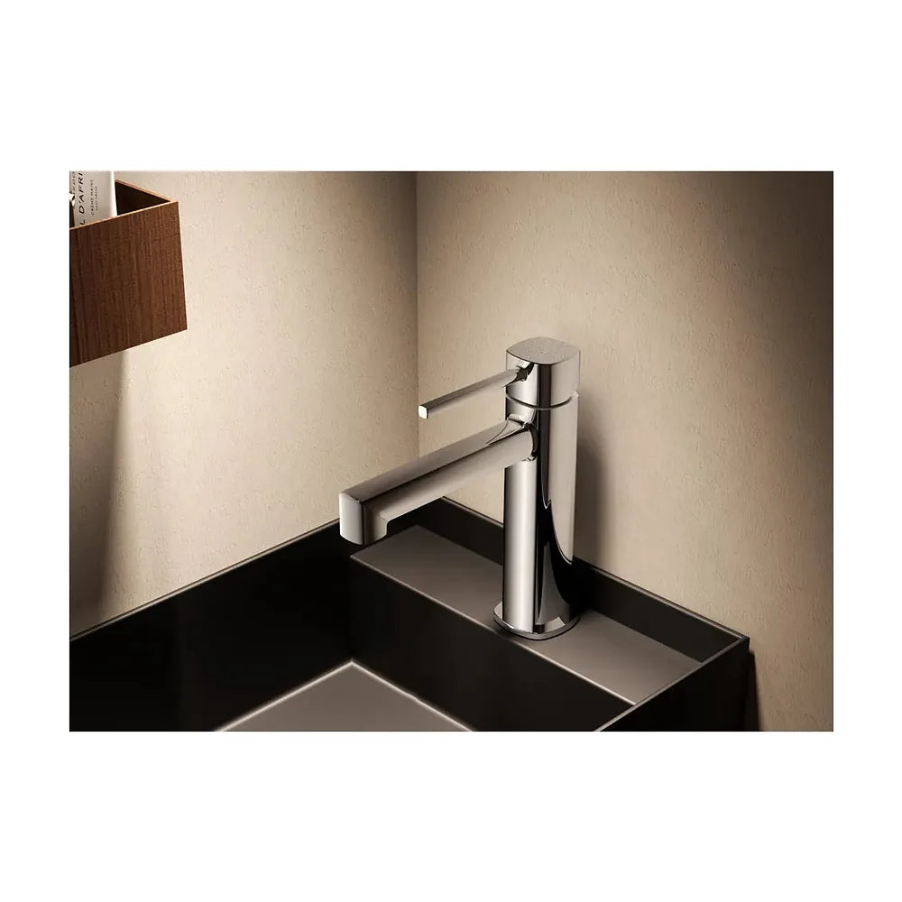 Plano de medidas y cotas técnicas de Monomando lavabo Toscana níquel cepillado Imex