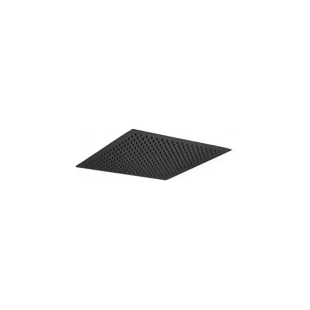 Rociador cuadrado extraplano para ducha en acero de 40x40 cm y acabado negro mate de Imex Imex