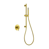 CONJUNTO MONOMANDO EMBUTIDO 1 VIA MONZA COM PUXADOR DOURADO ESCOVADO