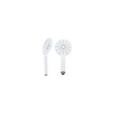 Handheld shower head, ergonomic ABS construction, matte white finish, Austin by Imex