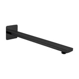 Horizontal wall mounted shower arm for oval shower head with matte black finish, Imex