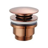 IMEX VALVULAS VCC016 Válvula de descarga click-clack para lavatório ou bidé com acabamento em ouro rosa brilhante