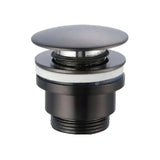IMEX VALVULAS VCC018 válvula de descarga click-clack para lavatório ou bidé com acabamento em metal preto