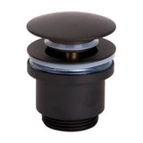 Sink and bidet drain valve in matte black brass, Imex
