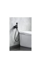 Concealed bidet mixer with hand shower and hose made of brass metallic black finish Irlanda by Imex