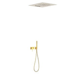 Faucet Shower set with 3-way mixer tap made of brass with gold-coloured finish TRES