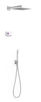 Kit rubinetto con pannello termostatico ed elettronico a due vie Shower Technology Blue Edition TRES