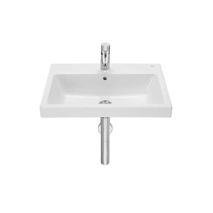 Lavabo mural de porcelana esmaltada de 60 cm con un acabado en color blanco The Gap Roca - Vista 1
