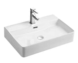 Lavabo suspendu blanc en céramique Vento de Aquore