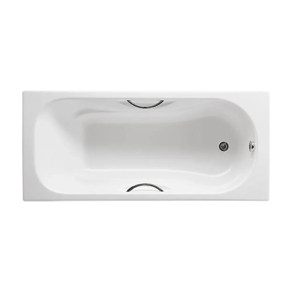 Bañera rectangular de fundición con fondo antideslizante y asas 170x75x42 cm Roca - Vista 1