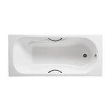 Banheira Retangular Em Ferro Fundido Com Fundo Antideslizante E 2 Pegas X 42 Cm 185 L Modelo Malibu 170x75 cm Roca