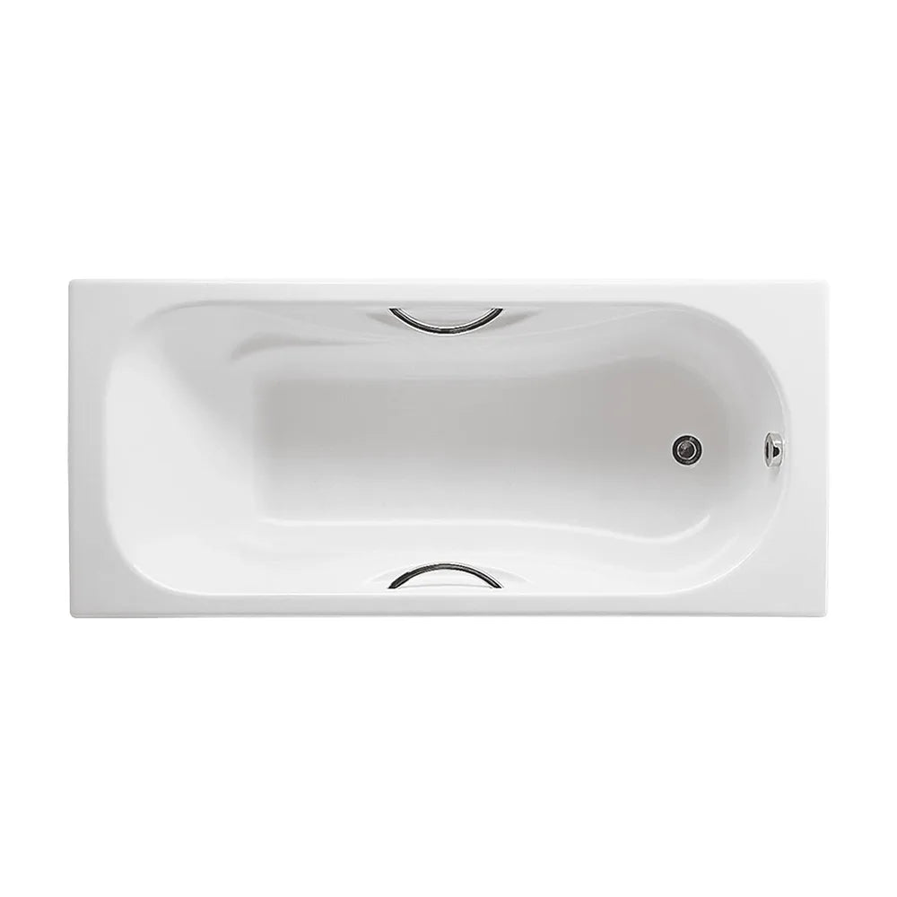 Bañera rectangular fundición con fondo antideslizante y asas 160x75x42 cm Roca - Vista 2