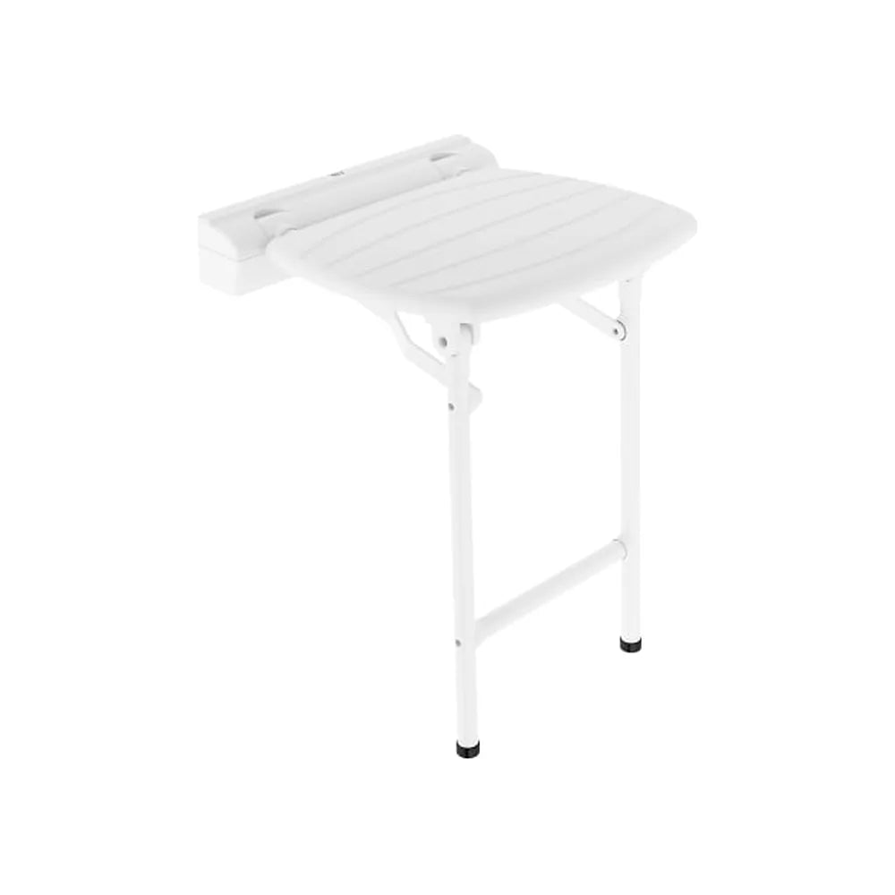 Asiento de ducha abatible con patas para movilidad reducida blanco 42x40x51 cm Roca - Vista 1