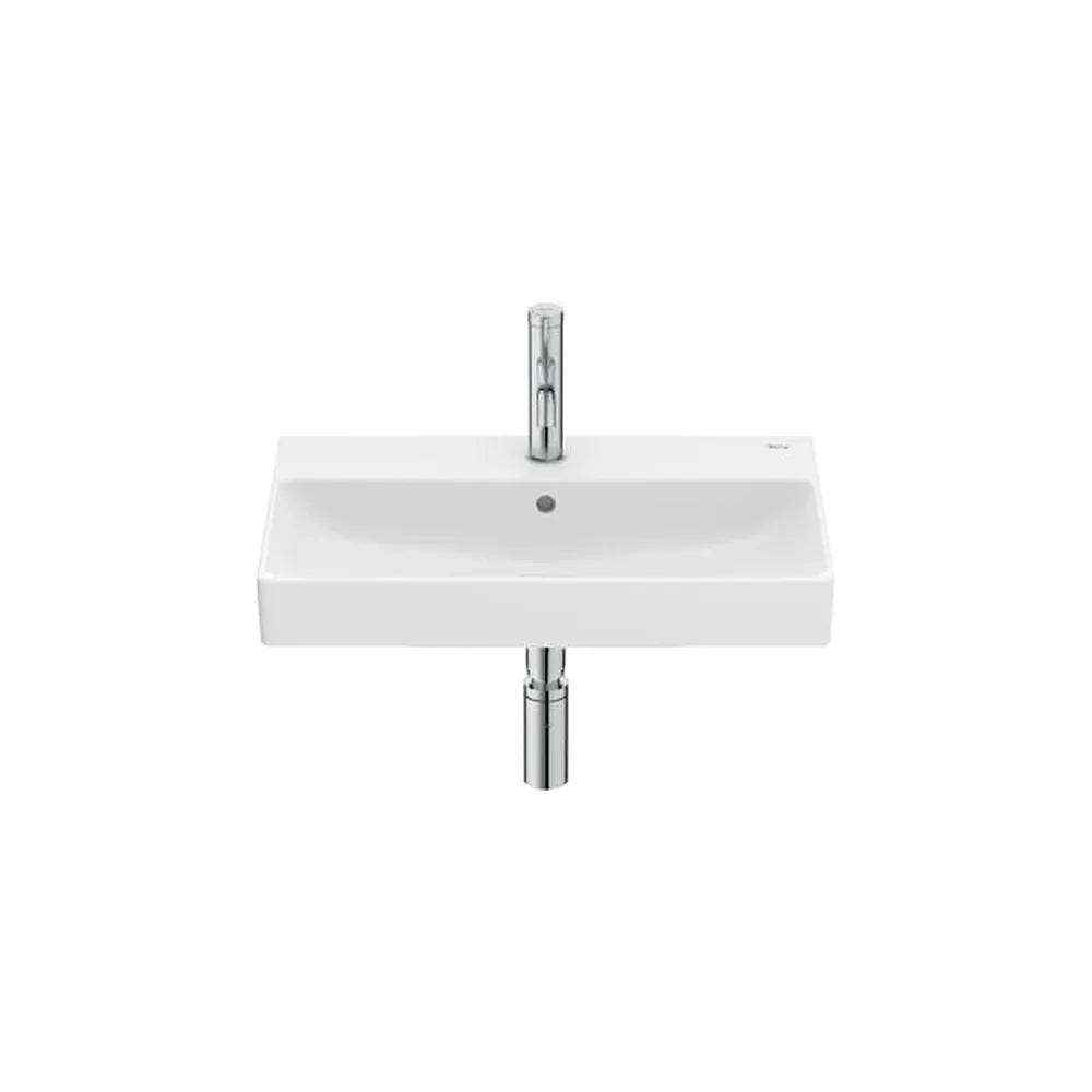Lavabo mural compacto rectangular 60x36x15 cm Fineceramic blanco mate Roca - Vista 1