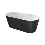 Bañera Ovalada Exenta de Stonex con Desagüe Click-clack y Sifón Raina 137x54cm Roca