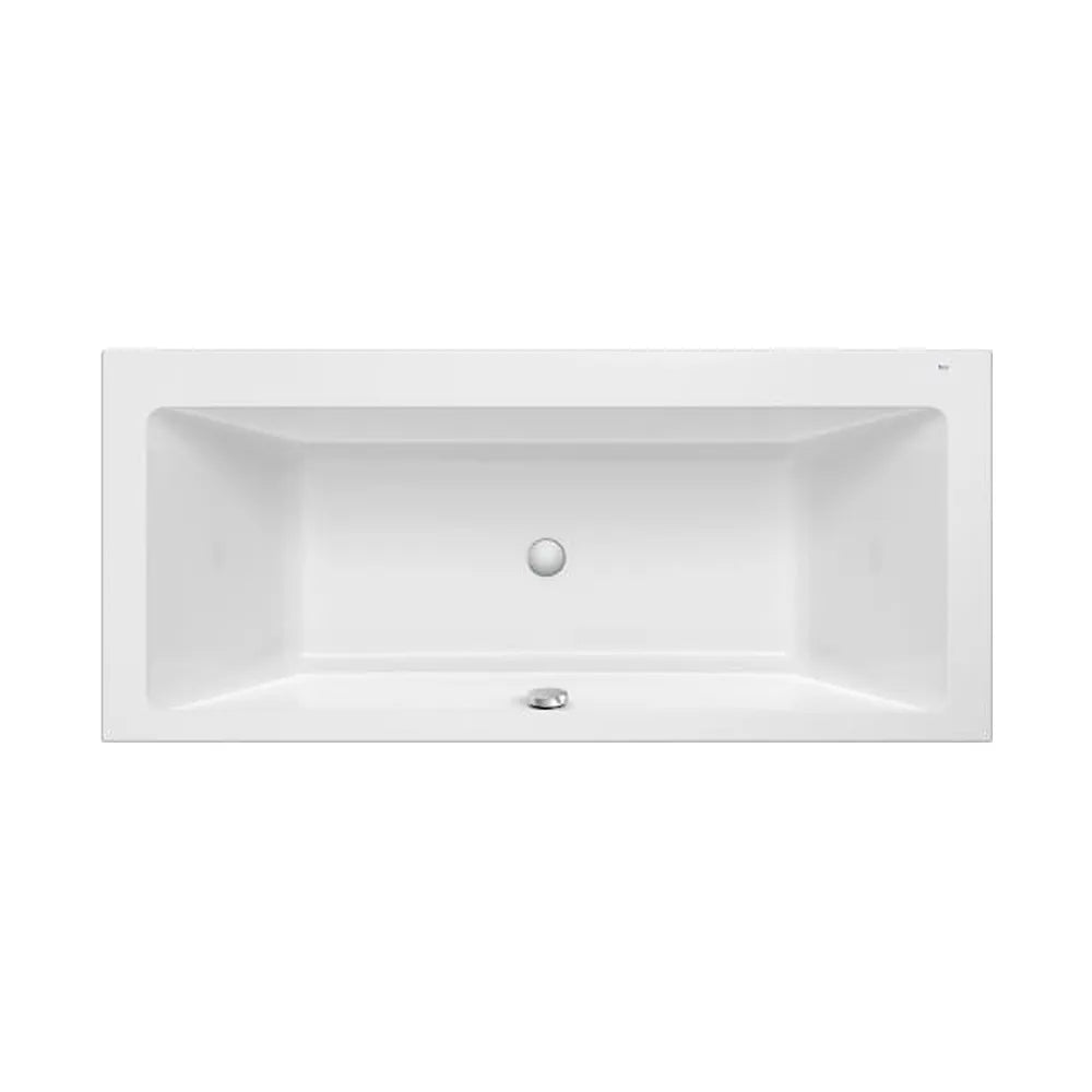 Bañera acrílica rectangular biplaza 170x75x43 cm encastrada con pies Roca - Vista 1