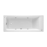 Grande Baignoire Acrylique Rectangulaire Hydromassage 4 Jets Pieds Inclus Design Easy Basic 170x75cm Roca