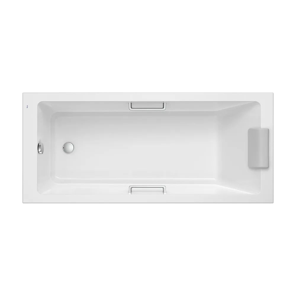 Bañera acrílica rectangular 140x70 cm con hidromasaje Tonic y desagüe con pies Roca - Vista 2