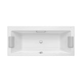 Baignoire Acrylique Rectangulaire Biplace Hydromassage X 43 Cm Avec Bonde Et Pieds 170x80 cm Roca