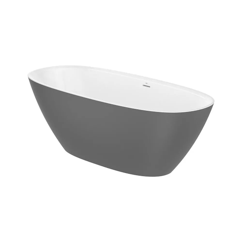 Bañera oval exenta 180x80x57 cm con desagüe click-clack y sifón en STONEX Roca - Vista 1