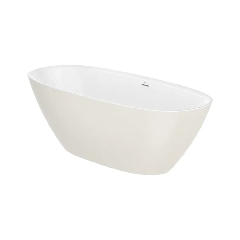 Bañera oval exenta 180x80x57 cm con desagüe click-clack y sifón STONEX Roca - Vista 1