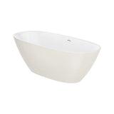 Banheira Exenta Oval X 57 Cm 200 L Com Ralo Click Clack E Sifão Integrado Stonex 180x80 cm Roca