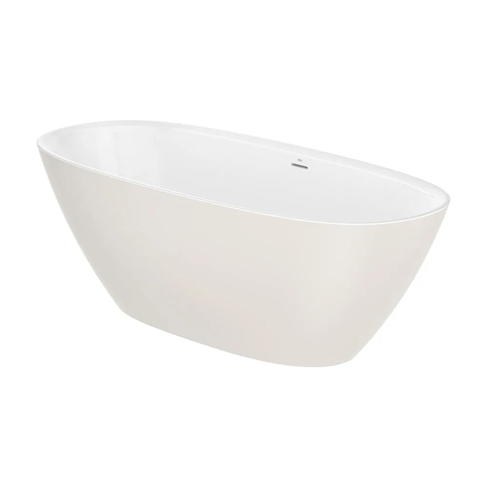 Bañera oval exenta 180x80x57 cm con desagüe click-clack y sifón STONEX Roca - Vista 2