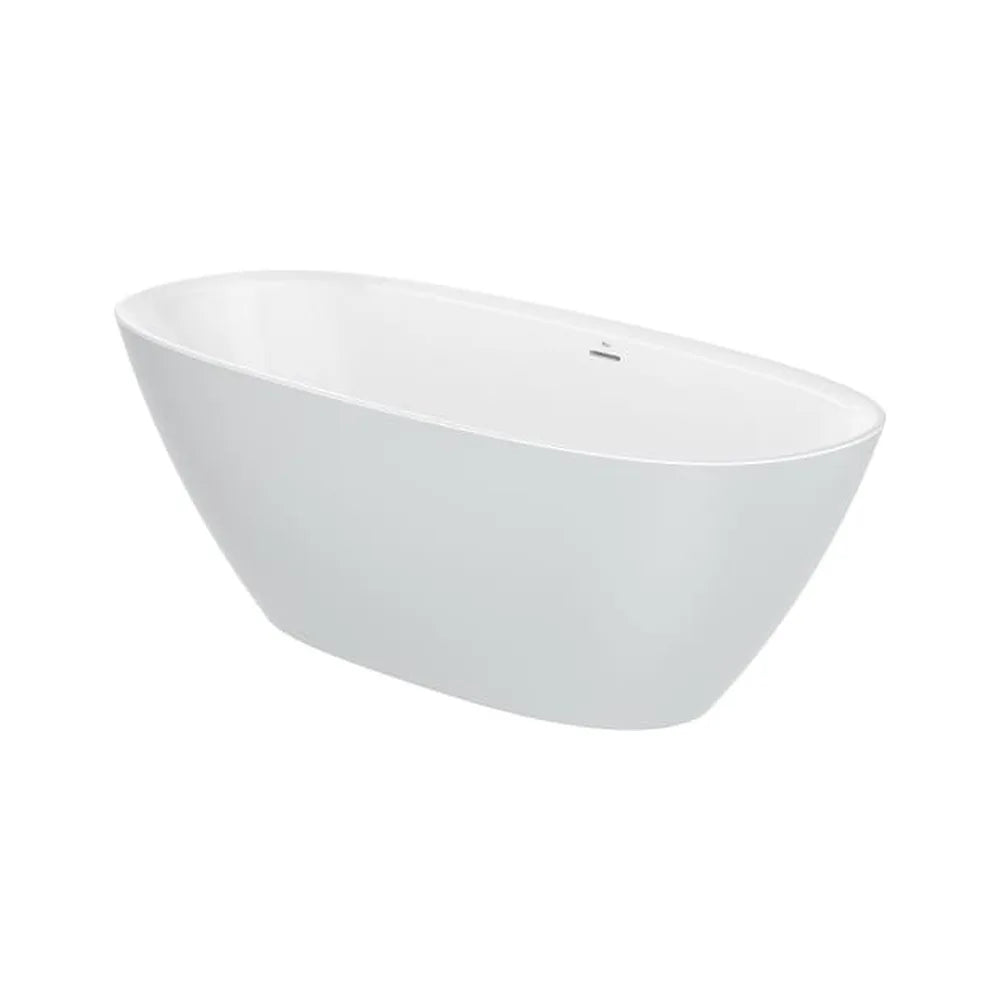 Bañera oval exenta 180x80x57 cm con desagüe click-clack y sifón STONEX Roca - Vista 1