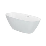 Banheira Autoportante Oval X 57 Cm Com Válvula Click Clack E Sifão Em Stonex 180x80 cm Roca